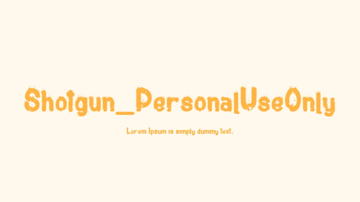 Shotgun_PersonalUseOnly Font