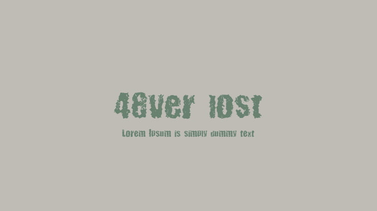 48ver lost Font