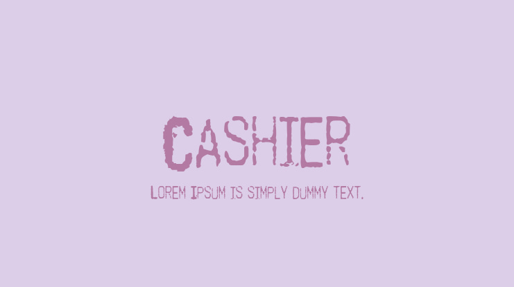 Cashier Font