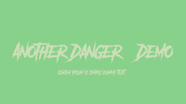 Another Danger - Demo Font Family