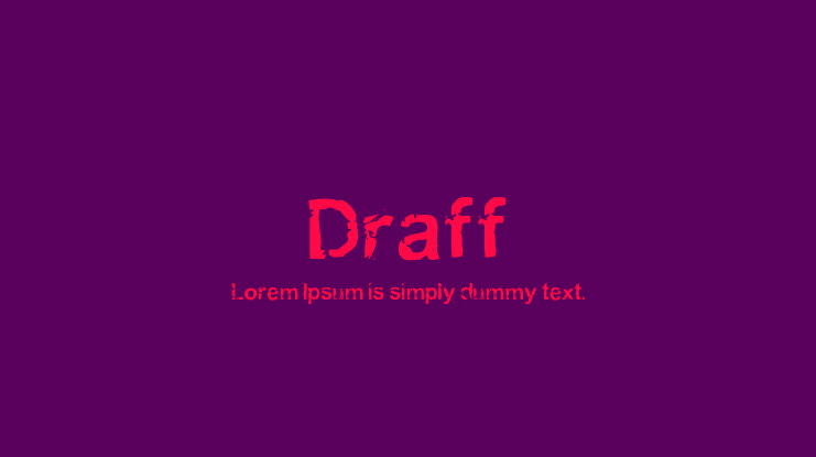 Draff Font