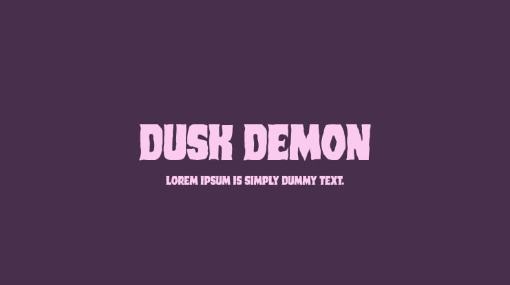 Dusk Demon Font Family