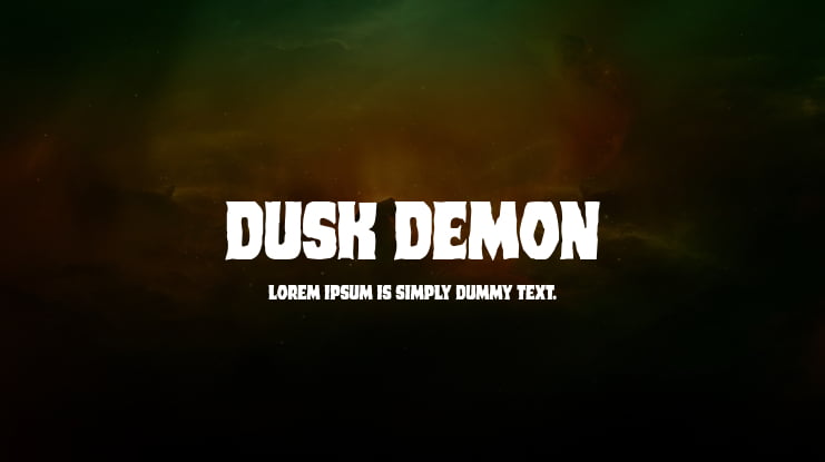 Dusk Demon Font Family
