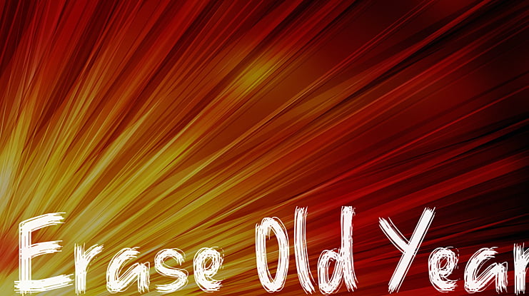 Erase Old Year Font