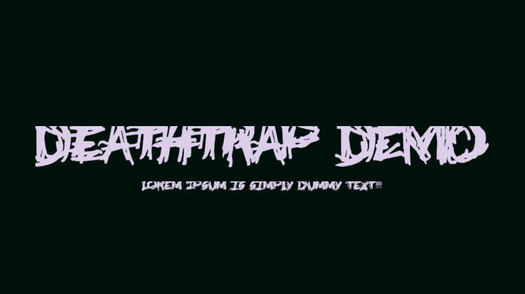 Deathtrap DEMO Font