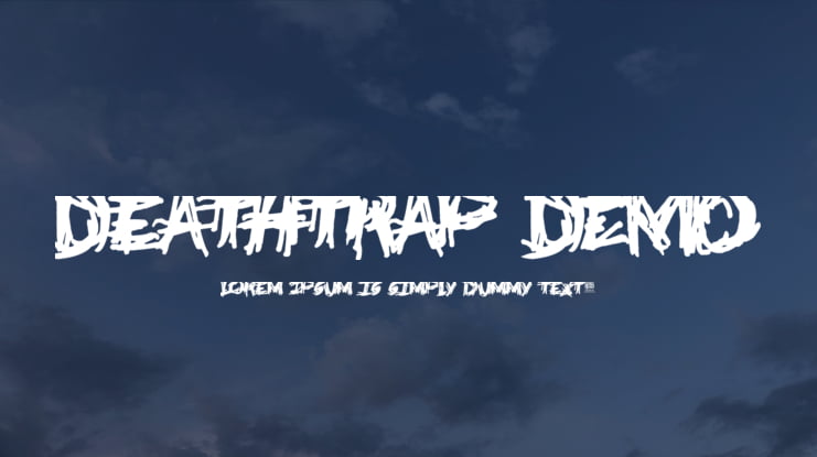 Deathtrap DEMO Font