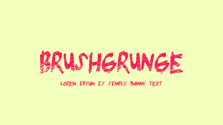 BrushGrunge Font