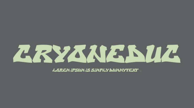 CryOneDUC Font