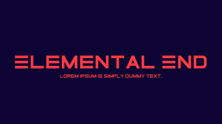 Elemental End Font Family