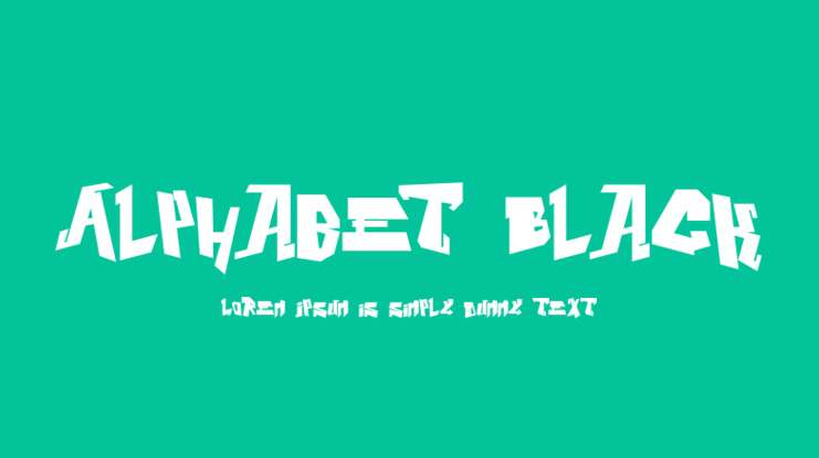 Alphabet Black Font Family