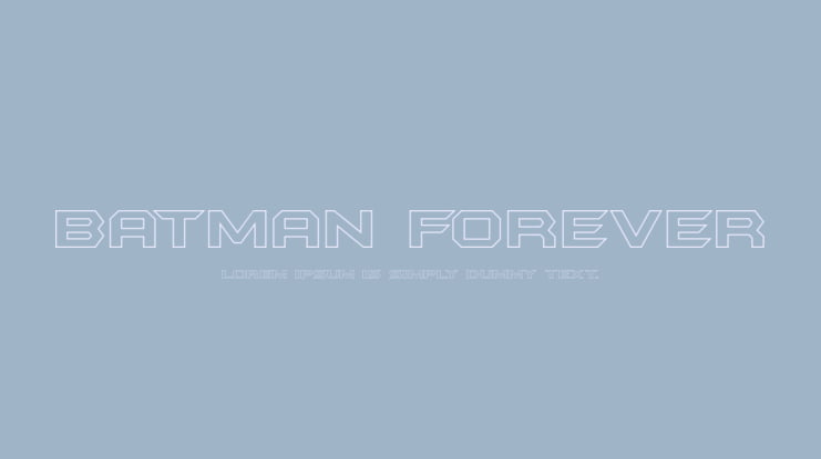 Batman Forever Font Family