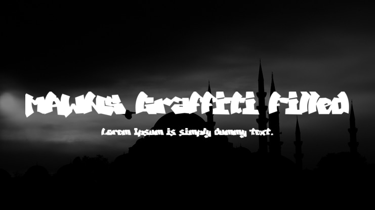 MAWNS Graffiti Filled Font
