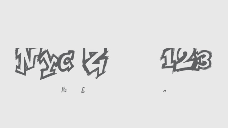 NYC Zone 123 Font