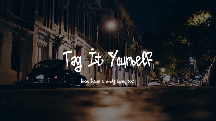 Tag It Yourself Font