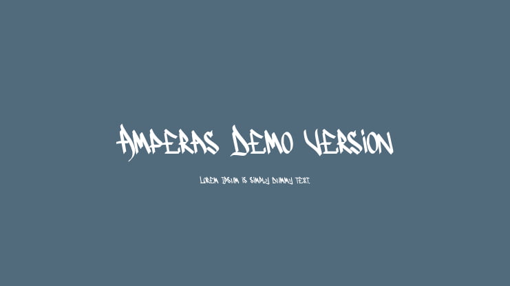 Amperas Demo Version Font