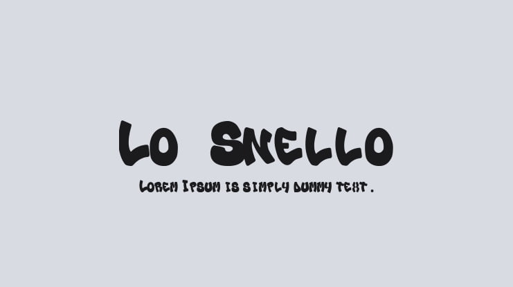 Lo_Snello Font