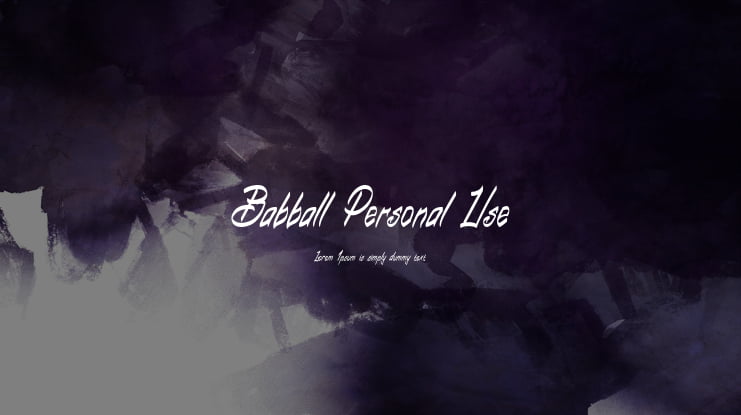 Babball Personal Use Font