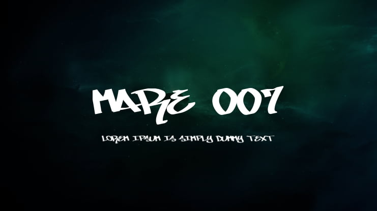 MARE 007 Font