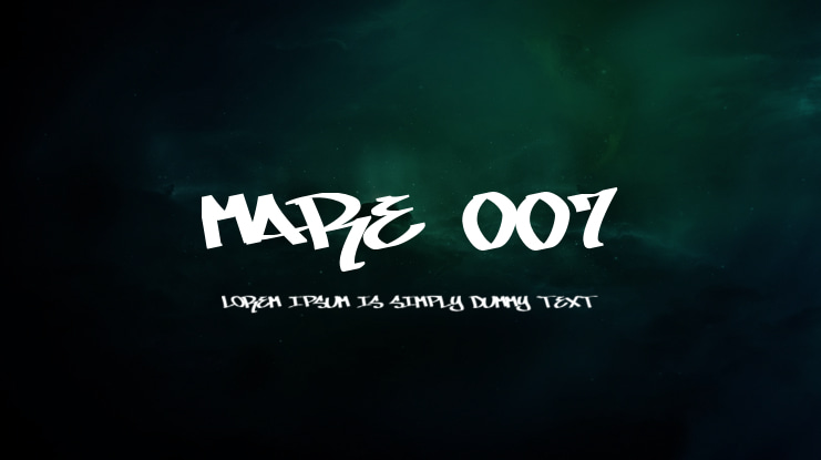 MARE 007 Font