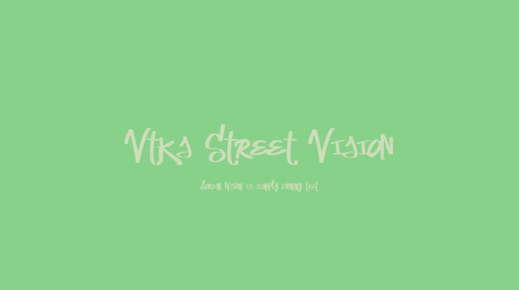 Vtks Street Vision Font