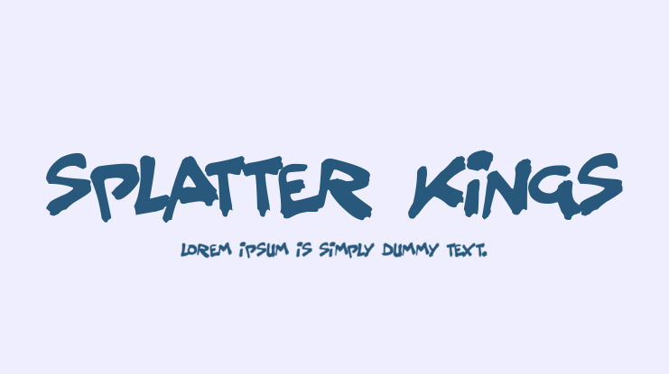 Splatter Kings Font