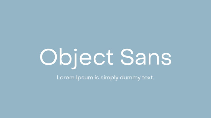 Object Sans Font Family
