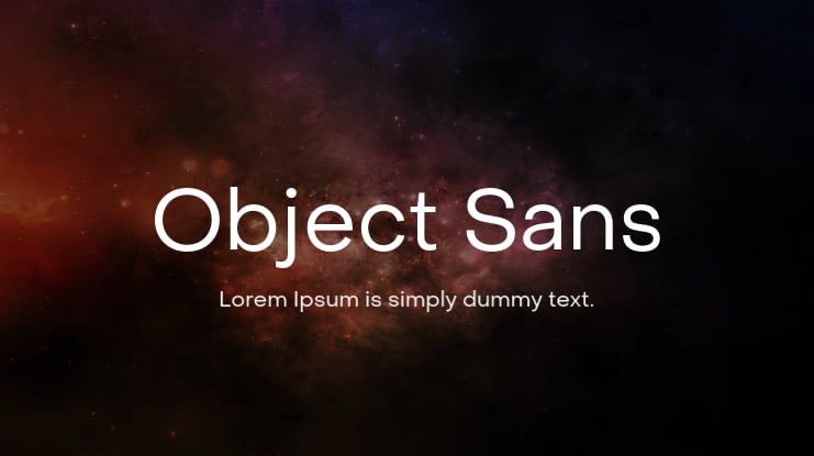 Object Sans Font Family