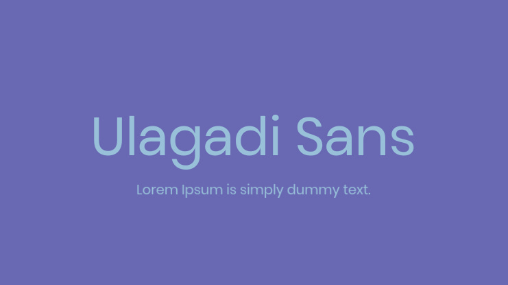 Ulagadi Sans Font Family