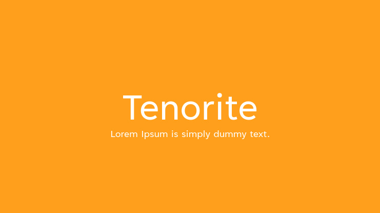 Tenorite Font Family