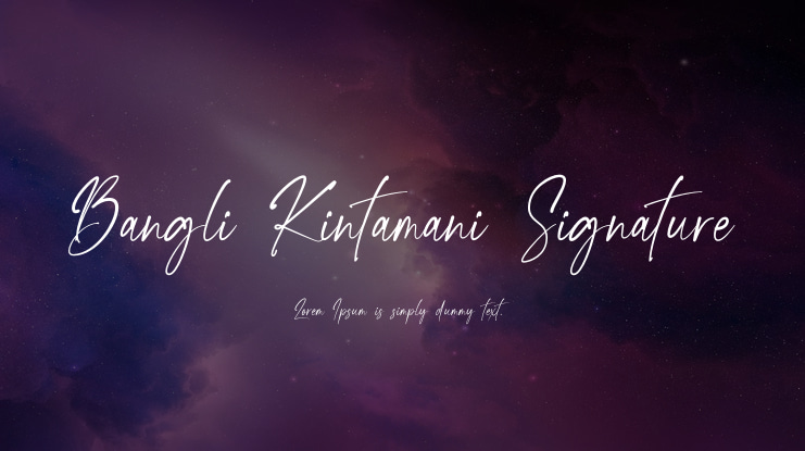 Bangli Kintamani Signature Font