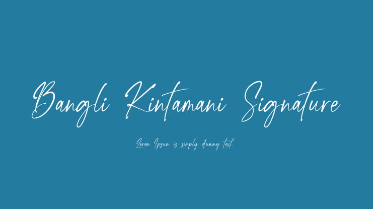 Bangli Kintamani Signature Font
