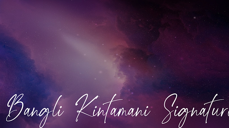 Bangli Kintamani Signature Font