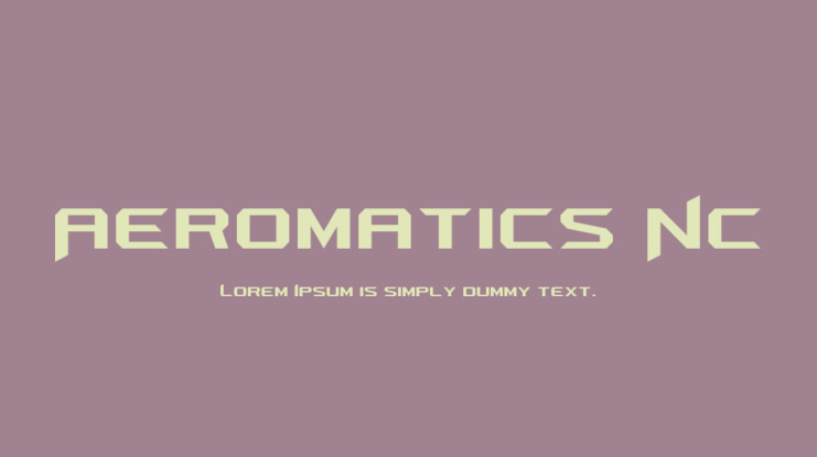 Aeromatics NC Font