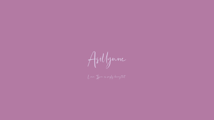 Asillynne Font