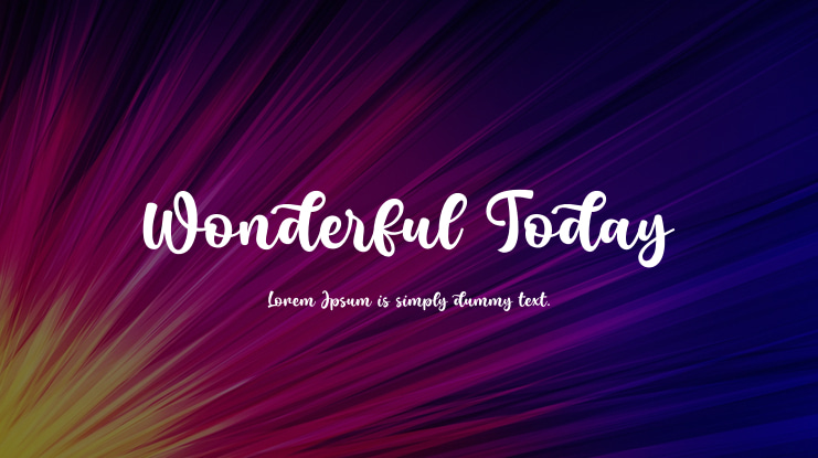 Wonderful Today Font