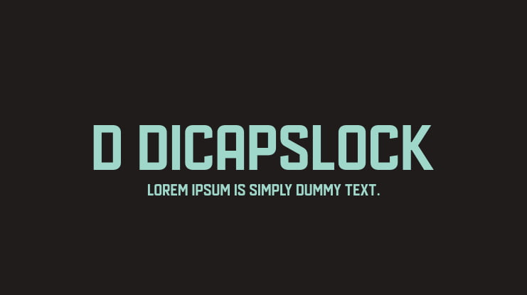 d Dicapslock Font