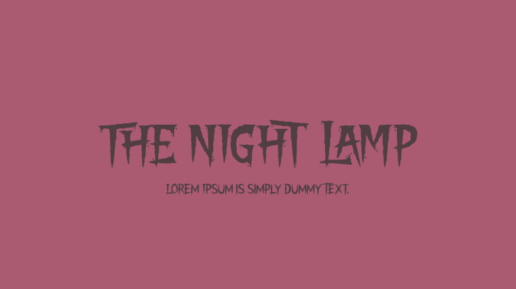 THE NIGHT LAMP Font