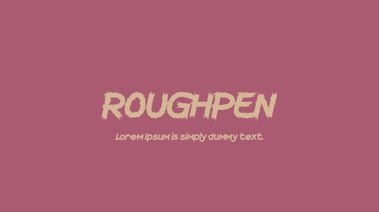 ROUGHPEN Font