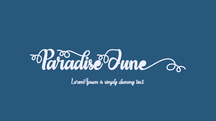 Paradise June Font