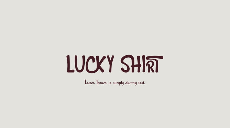 LUCKY SHIRT Font