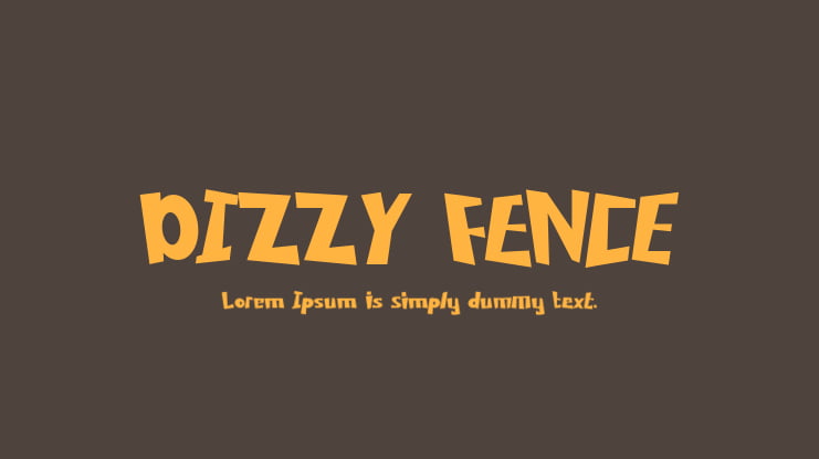 DIZZY FENCE Font