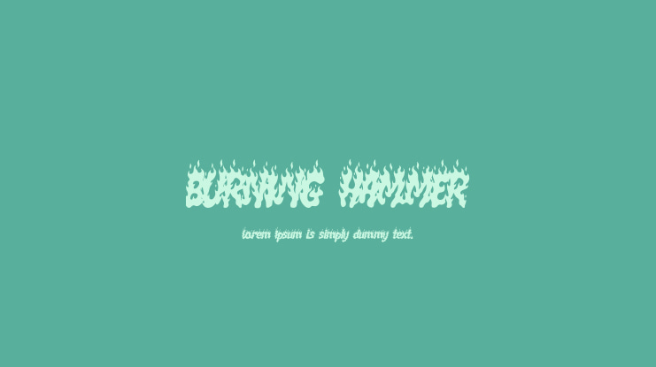 BURNING HAMMER Font