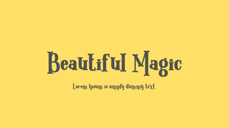 Beautiful Magic Font
