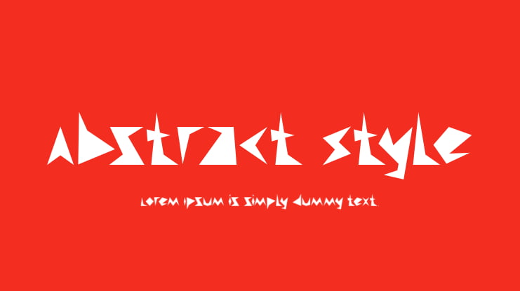 Abstract Style Font