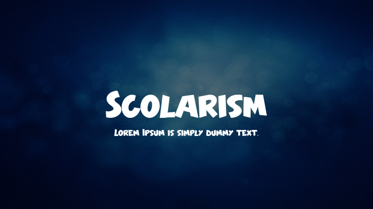 Scolarism Font