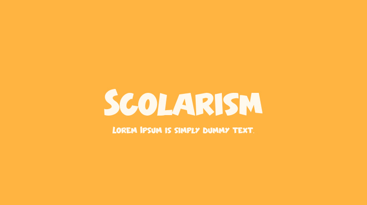 Scolarism Font