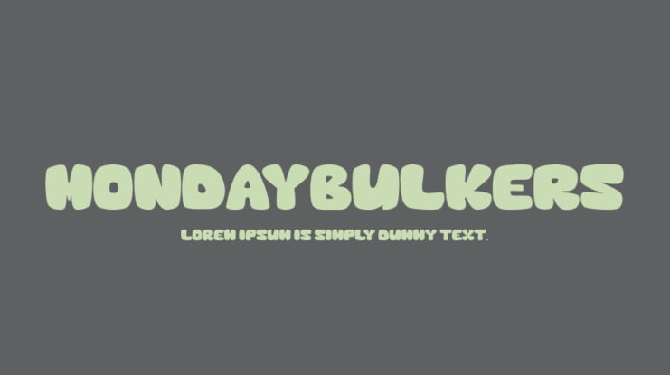 MondayBulkers Font