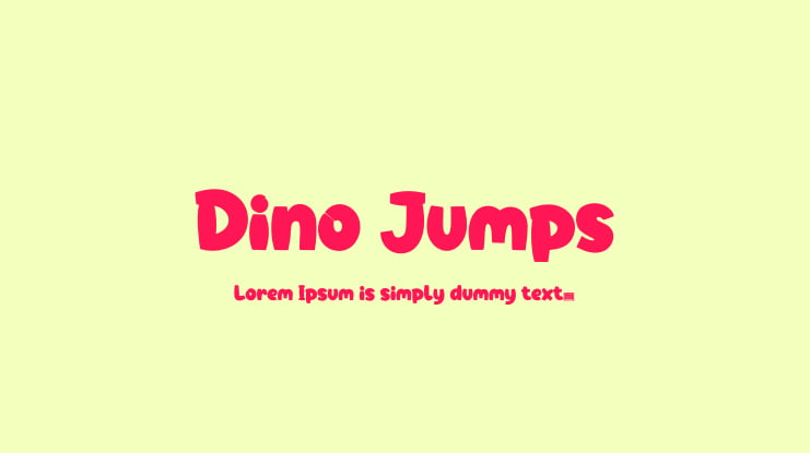 Dino Jumps Font