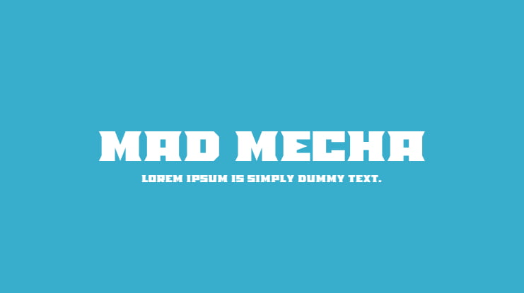 Mad Mecha Font Family