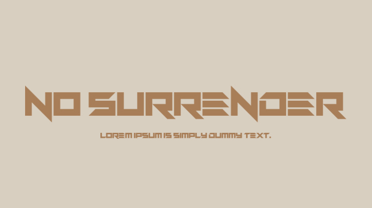 No Surrender Font Family